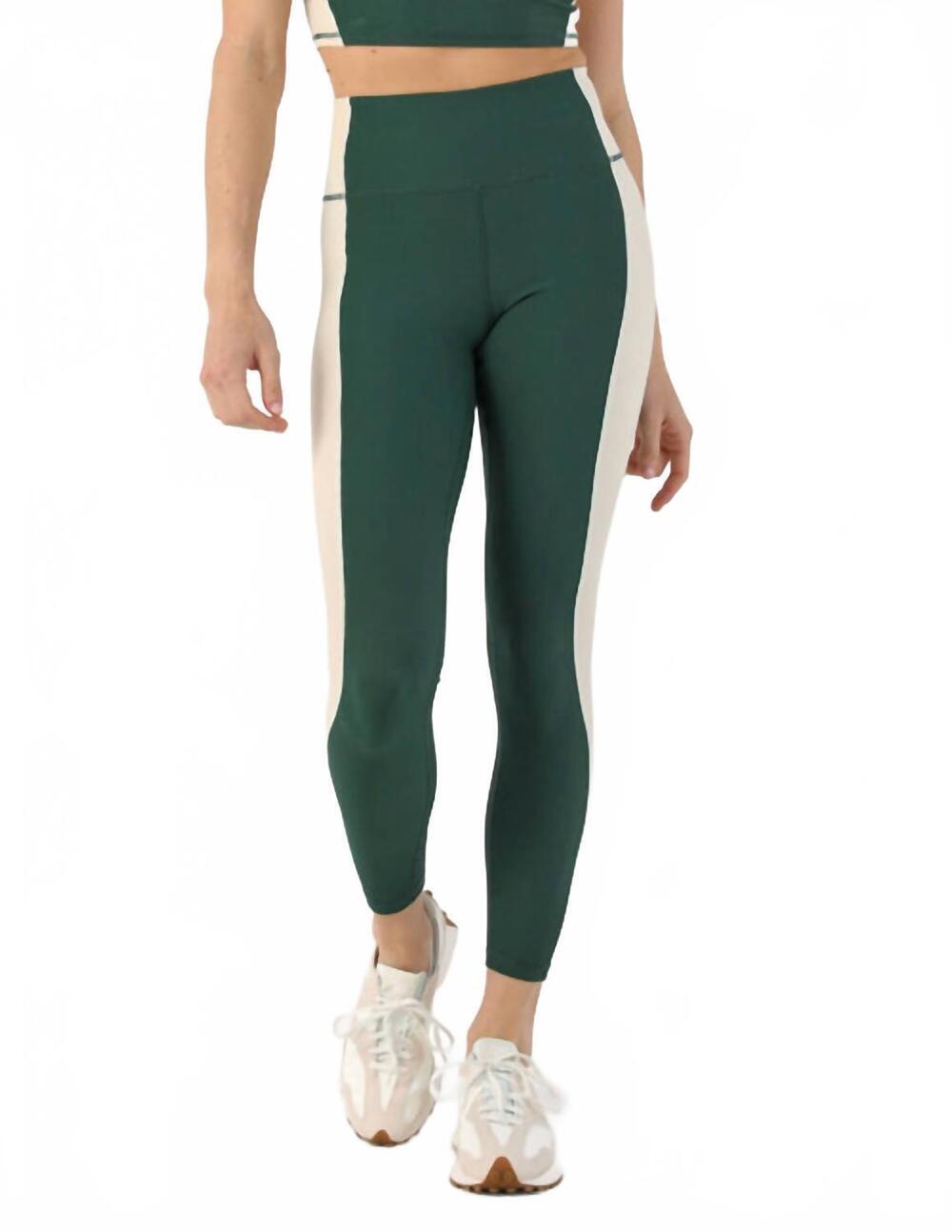 NEW GLYDER fusion legging in forest / oatmilk